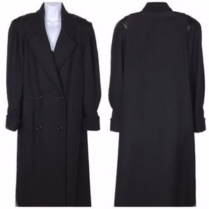 Vintage Long Black Billi By Billycoat Coat 1980s